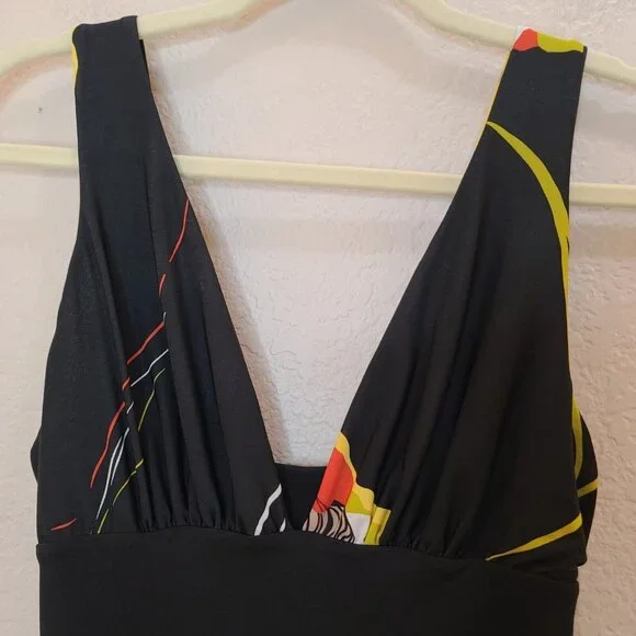 Hypnotized Dress Women XS Black Bright Floral Knit Maxi Sleeveless Casual Summer - Picture 3 of 12